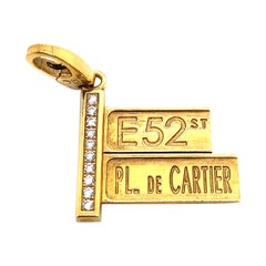 Cartier Diamond 18 Karat Yellow Gold E52 St Place De Cartier Charm