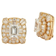 Van Cleef & Arpels Emerald Cut Diamond Earrings