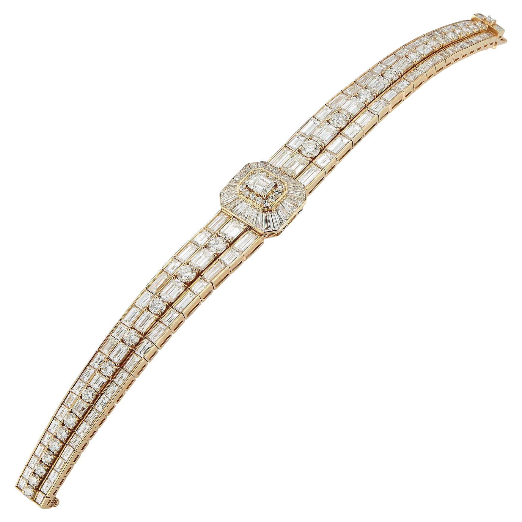 Van Cleef & Arpels Emerald Cut Diamond Bracelet