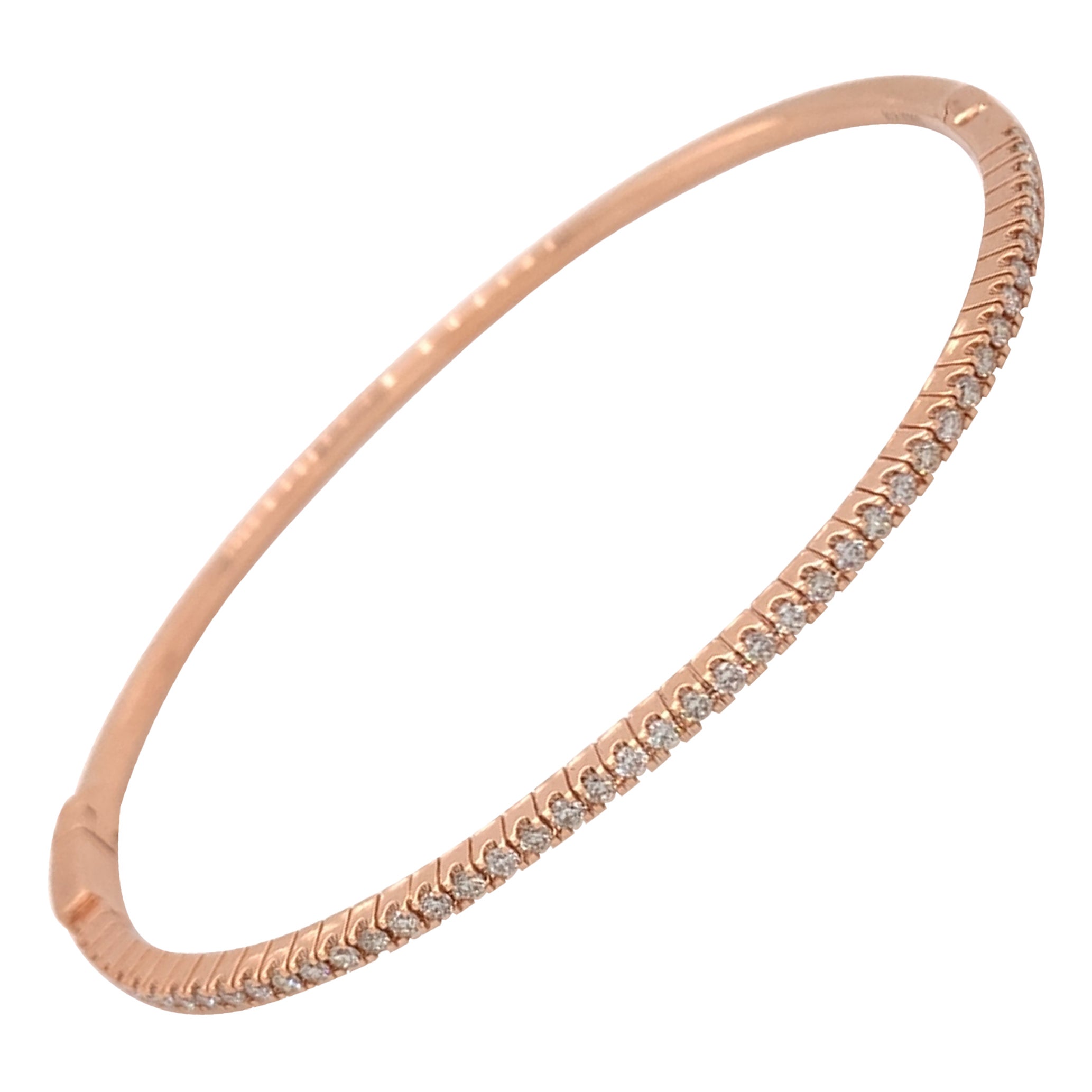 Bangle Diamond Tennis Bracelet Rose Gold