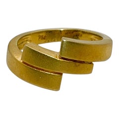 Signed Modernist 18 Karat Gold Ring