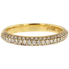 Jona Diamond Gold Band Ring 9