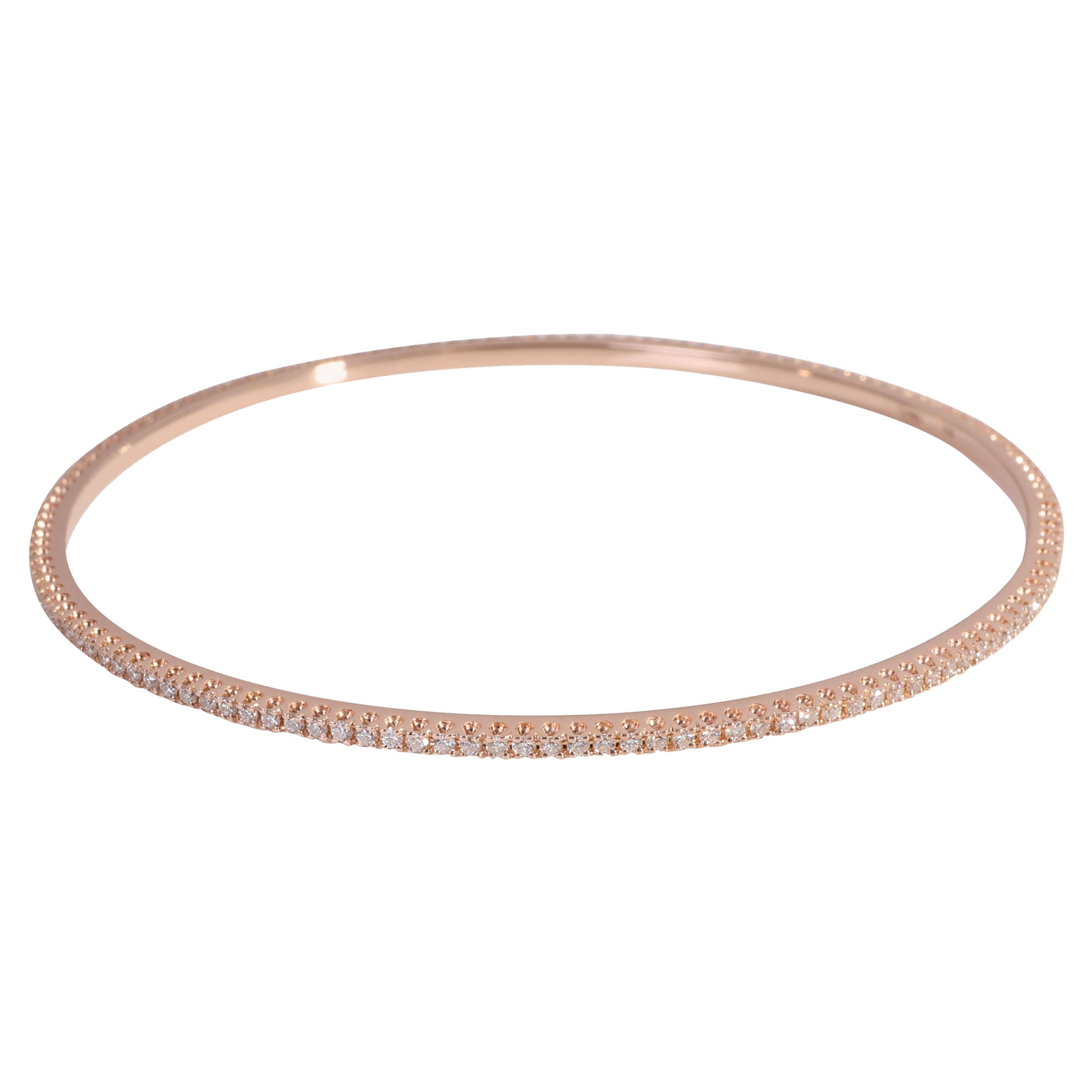 La Reina Diamond Bangle in 18k Rose Gold 1 CTW