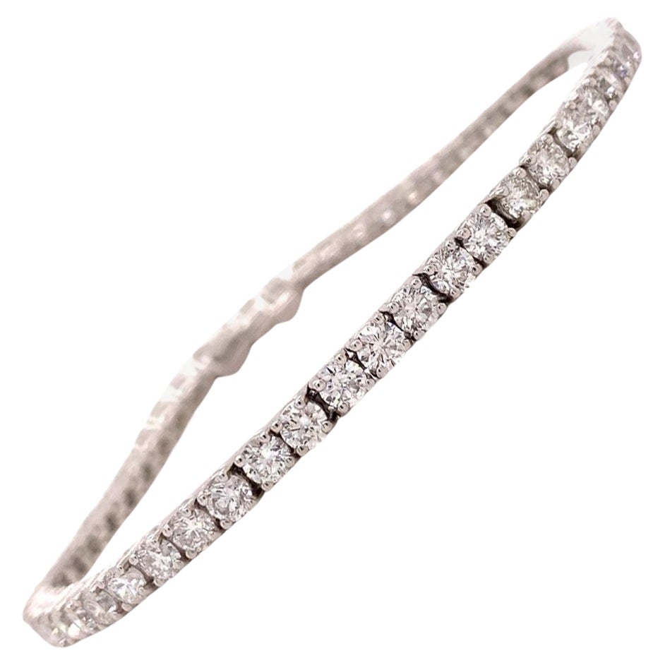Bracelet tennis avec diamants 5,10 carats poids total