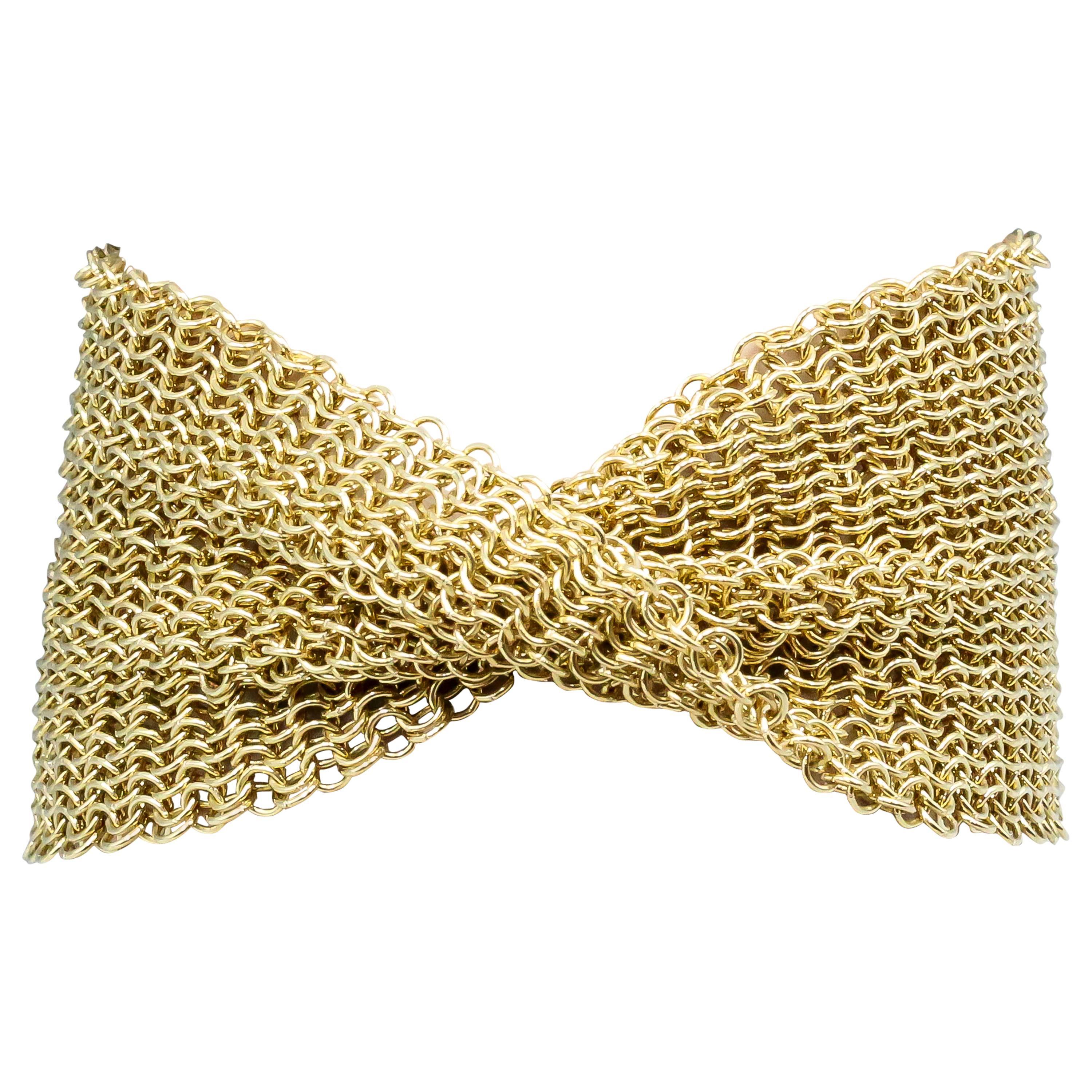 Tiffany & Co. Elsa Peretti Gold Mesh Bracelet