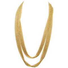 Tiffany & Co. Elsa Peretti Gold Mesh Necklace Chain
