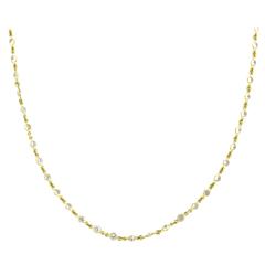 Temple St. Clair Weißer Saphir Gold Toggle Halskette