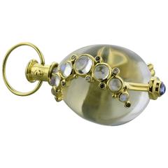 Temple St. Clair Crystal Tanzanite Sapphire Diamond Gold Amulet Pendant 9