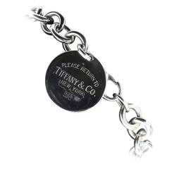 Tiffany & Co. Sterling Silver "Return to Tiffany" Round Tag Bracelet 