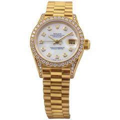Rolex Yellow Gold Diamond Presidential DateJust 26mm Wristwatch