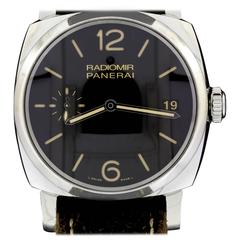 Panerai Radiomir Stainless S3 Days Acciaio Black Dial Wristwatch