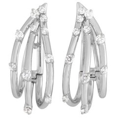 Piero Milano 18K White Gold 0.70 Ct Diamond Earrings