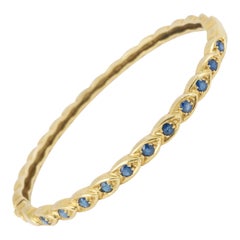 Chaumet Bracelet en or jaune 18 carats avec 11 saphirs