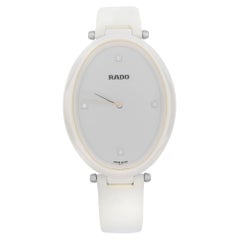 Rado Esenza Ceramic Leather White Diamond Dial Ladies Quartz Watch R53092715