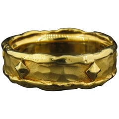 Victor Velyan Gold Band Ring with Nails