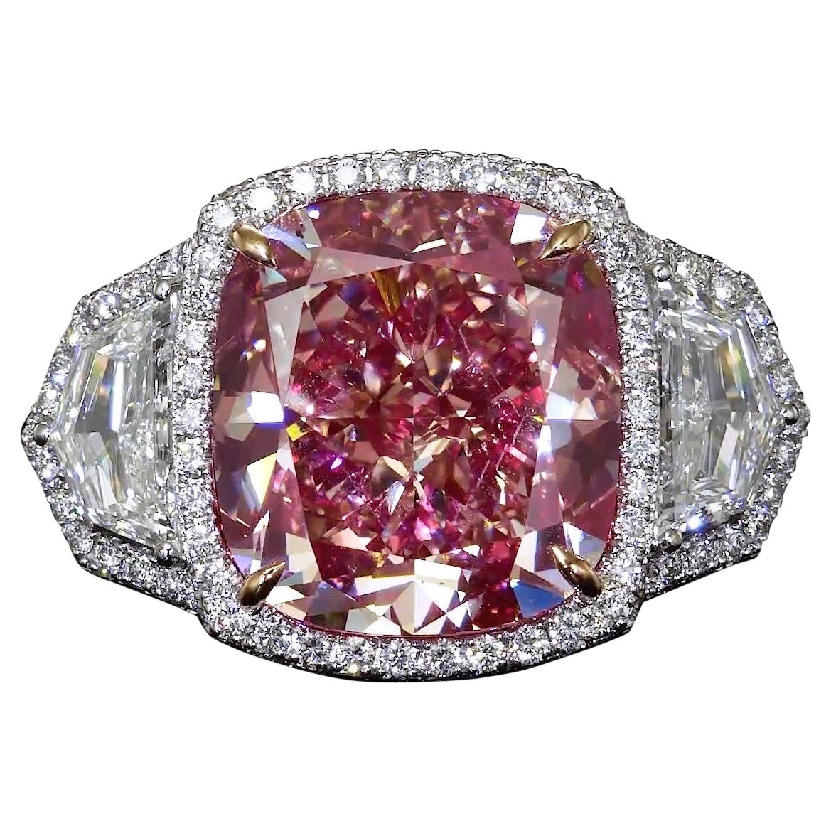 Emilio Jewelry GIA Certified 16.00 Carat Pinkish Diamond Ring For Sale