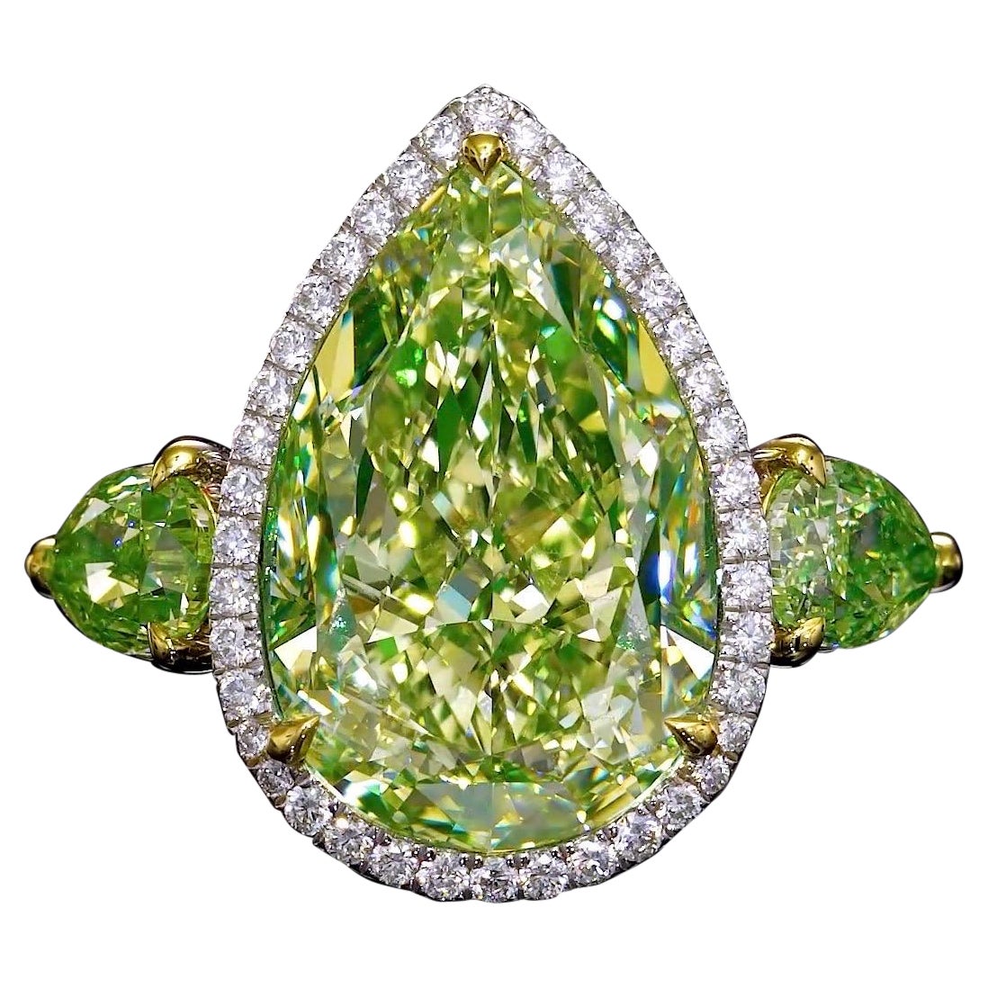 Emilio Jewelry Gia Certified Pear Shape Diamond Ring For Sale