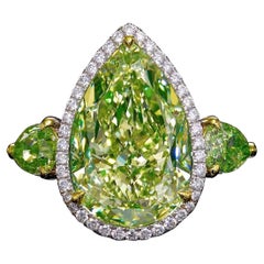 Emilio Jewelry, bague en diamant en forme de poire certifiée GIA