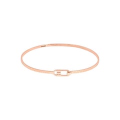 T-Bangle in Brushed 18K Rose Gold, Size S