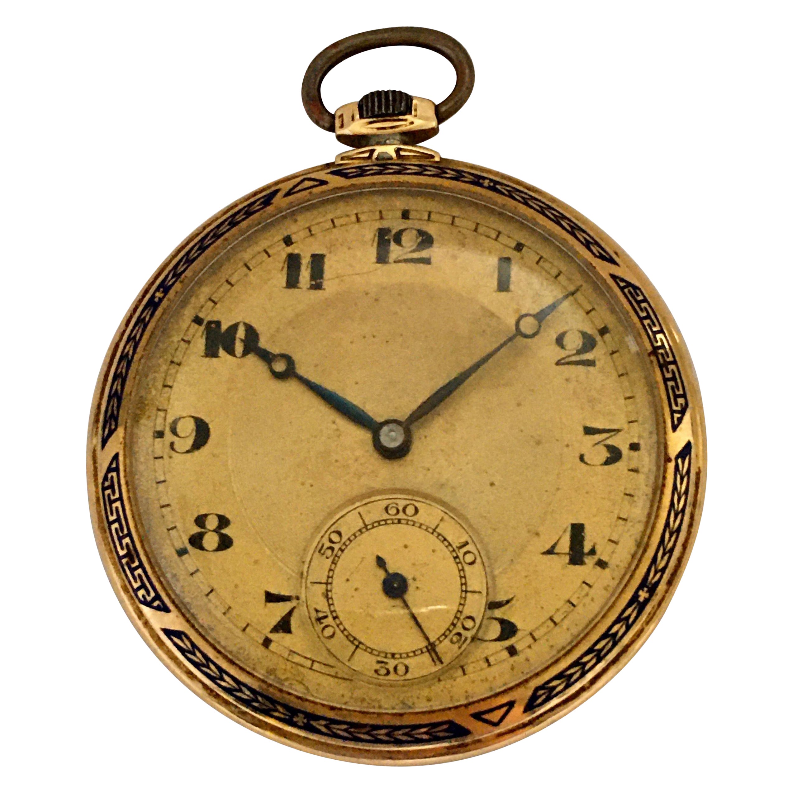 1930s Hamilton 14 Karat Gold Filled Pocket Watch, Grade 912, Rotating