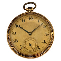 Antique 14 Karat Gold and Enamel Dress / Pocket Watch