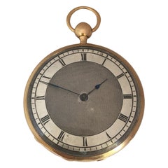 Antique Slim 18 Karat Gold Quarter Pump Repeating Pocket Watch