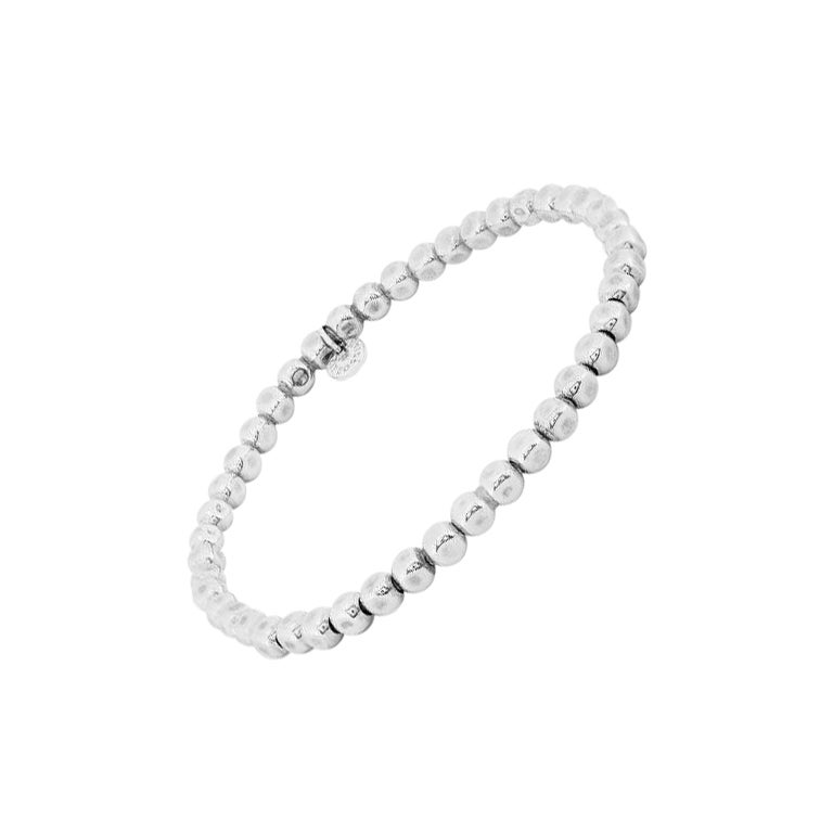 Pure Cube Expandable Bracelet in Sterling Silver, Size M For Sale at