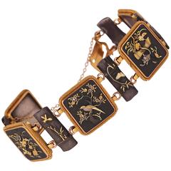 Antique Shakudo Gold Bracelet 