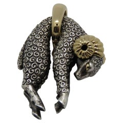 Halskette mit Anhänger aus Goldfleece von Cartier aus den 1970er Jahren