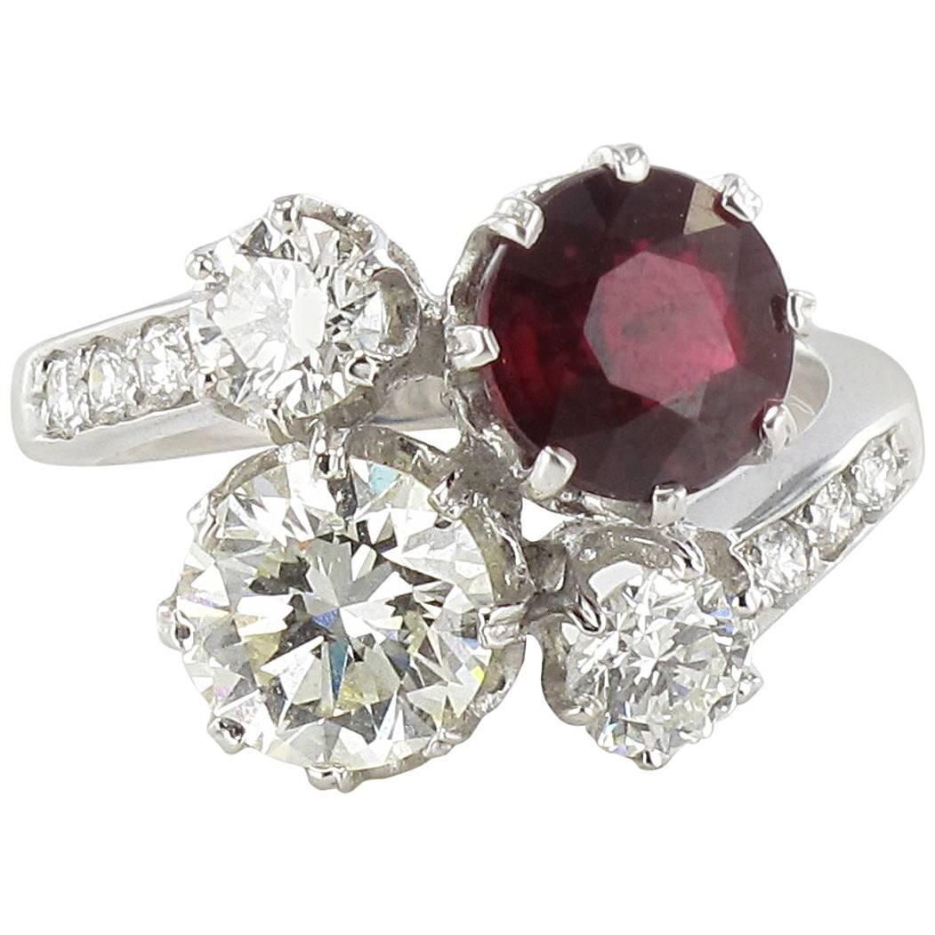 Sublime Ruby and Diamond Engagement Ring