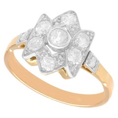 Art Deco 0,50 Karat Diamant und Gelbgold Kleidring