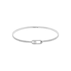 T-Bangle in Brushed Sterling Silver, Size M