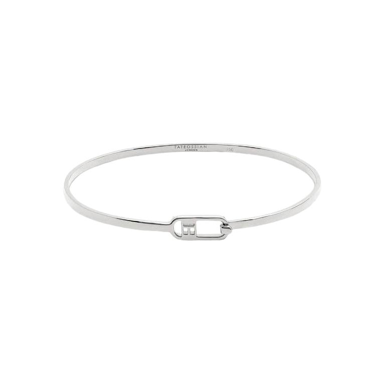 T-Bangle in Polished Sterling Silver, Size S For Sale