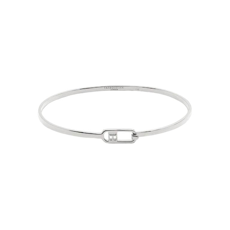 T-bangle in Polished Sterling Silver, Size M For Sale