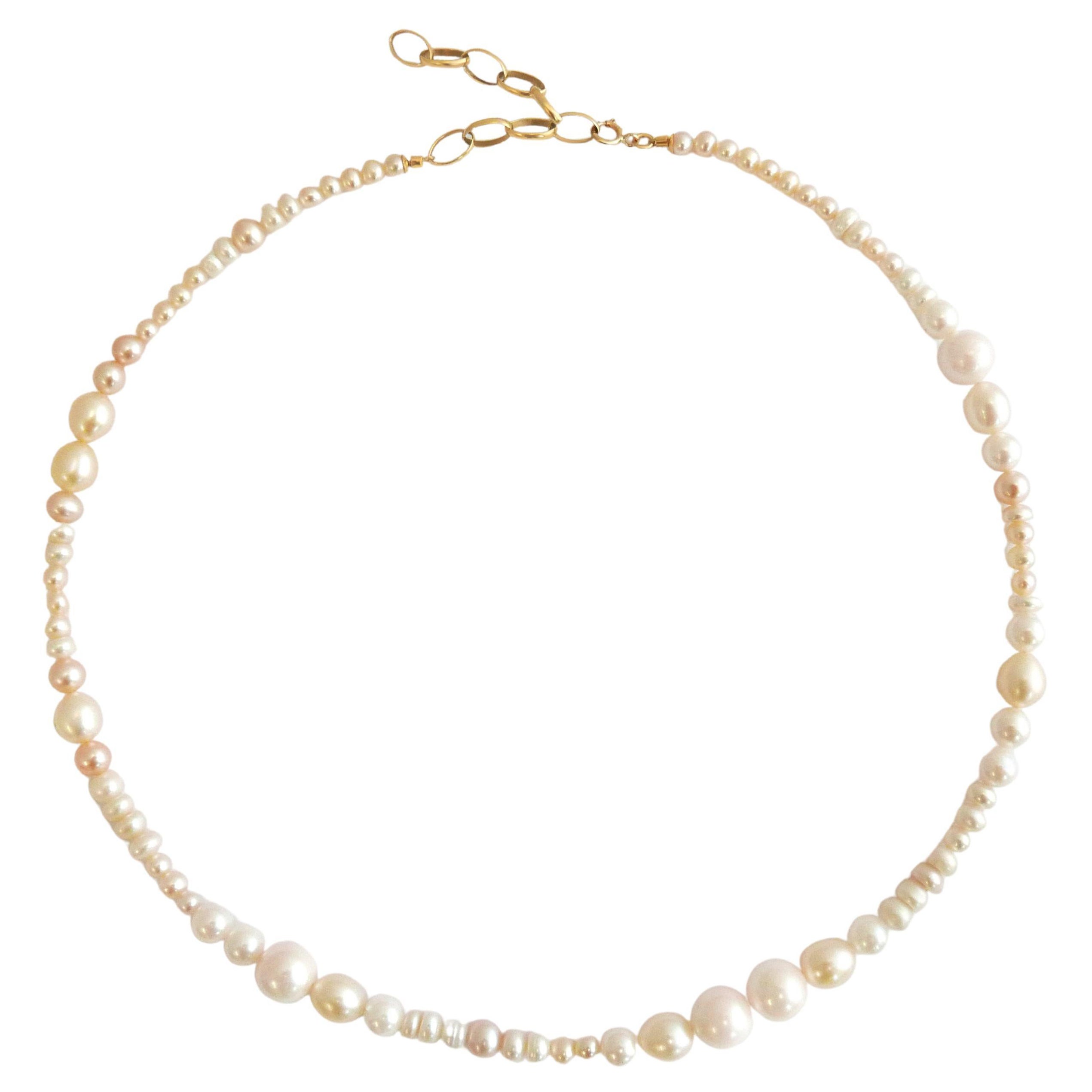 Pearl and Gold Necklace by Allison Bryan For Sale