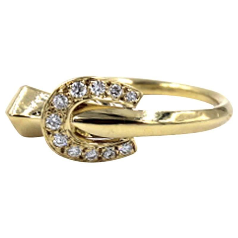 Cartier Diamond  Yellow Gold HorseshoeRing