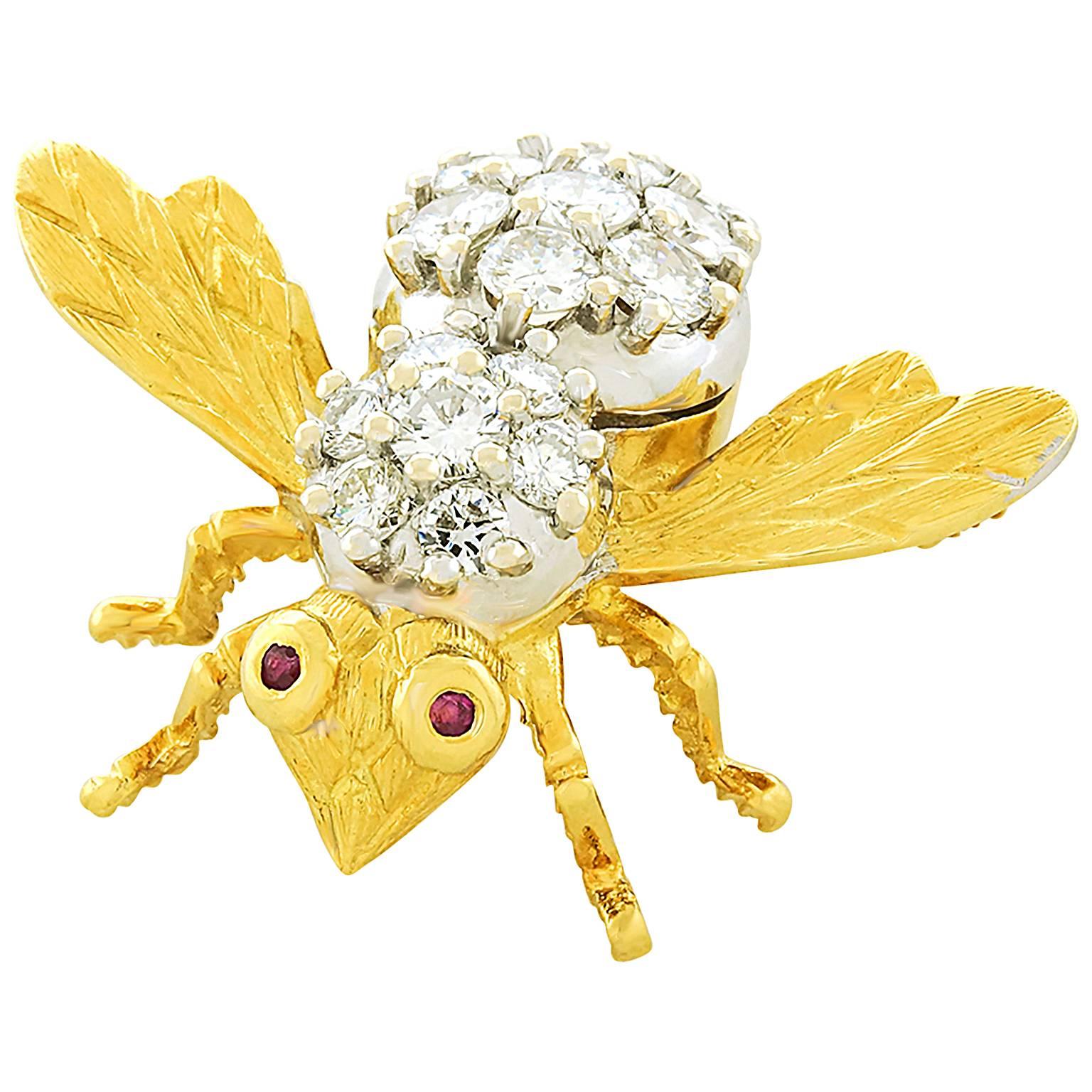 Herbert Rosenthal Diamond & Gold Bee Pin
