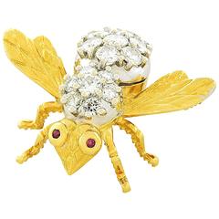 Herbert Rosenthal Diamond & Gold Bee Pin 12