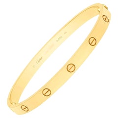 Cartier 18K Gold Love Bracelet with Screwdriver and Box