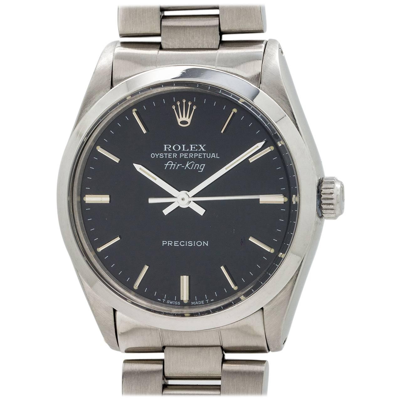 Rolex Stainless Steel Oyster Perpetual Airking Wristwatch ref 5500