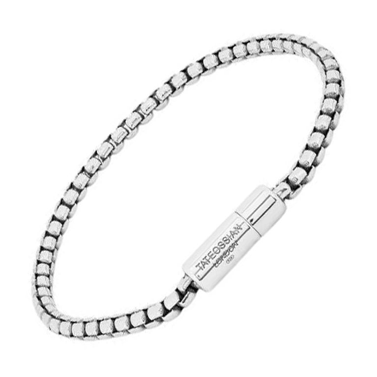 Pop Sleek Bracelet in Sterling Silver, Size M For Sale