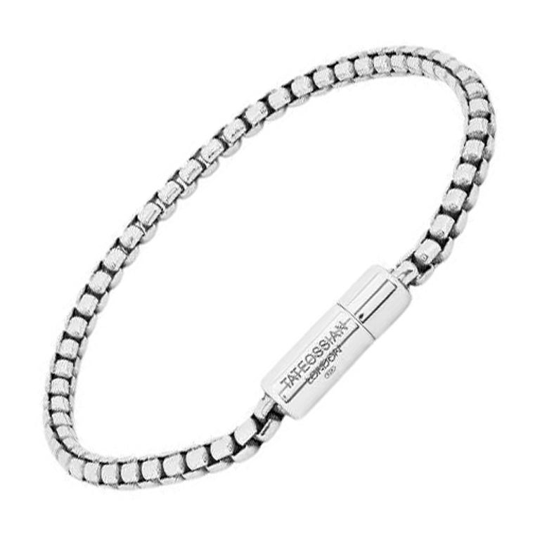 Pop Sleek Bracelet in Sterling Silver, Size L For Sale