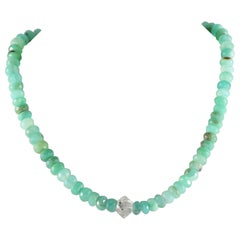 J Weir Gems Peruvian Opal Herkimer Diamond Candy Necklace