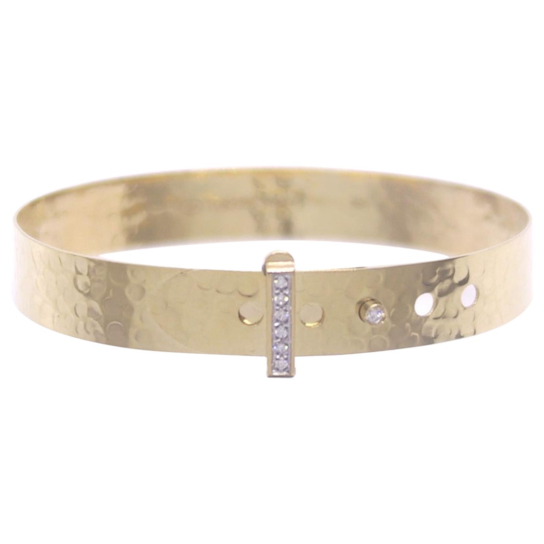TORRINI "Zero" bracelet. Yellow gold 14k. Diamonds. Adjustable. For Sale