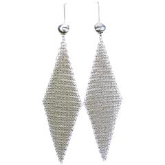 Tiffany & Co. Elsa Peretti Sterling Silver Mesh Earrings