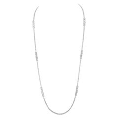 Alexander 13.68 Carat Diamond Tennis Necklace 18 Karat White Gold