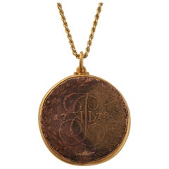 Russian 1778 Catherine the Great Coin Pendant