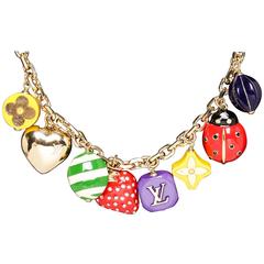 Louis Vuitton Multicolor Fraise Strawberry Heart Necklace