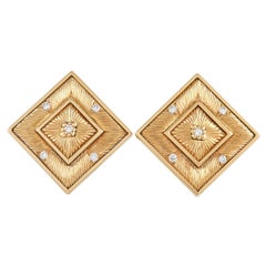 Buccellati 18K Yellow Gold 0.46 Ct Diamond Clip-On Earrings
