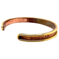 Vintage Cartier Sabona Cuff Bracelet 18 Karat Yellow Gold & Copper, Circa 1970